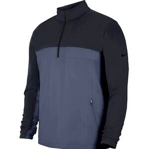 Nike Men's Size Small Shield Victory 1/4 Zip Jacket Windbreaker Black & Gray Run